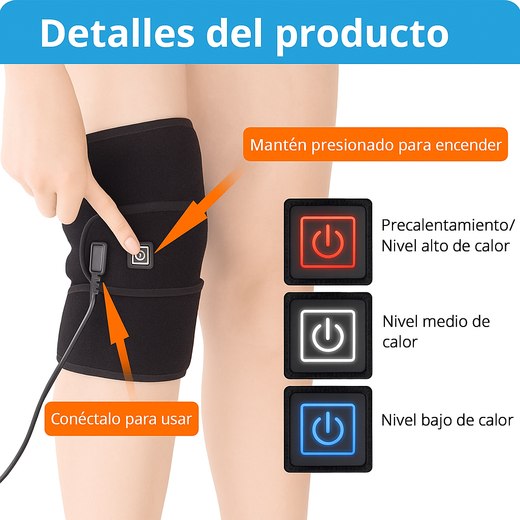 RODILLERA TÉRMICA TERAPÉUTICA + 2 RODILLERAS DE COMPRESIÓN DE REGALO 🎁