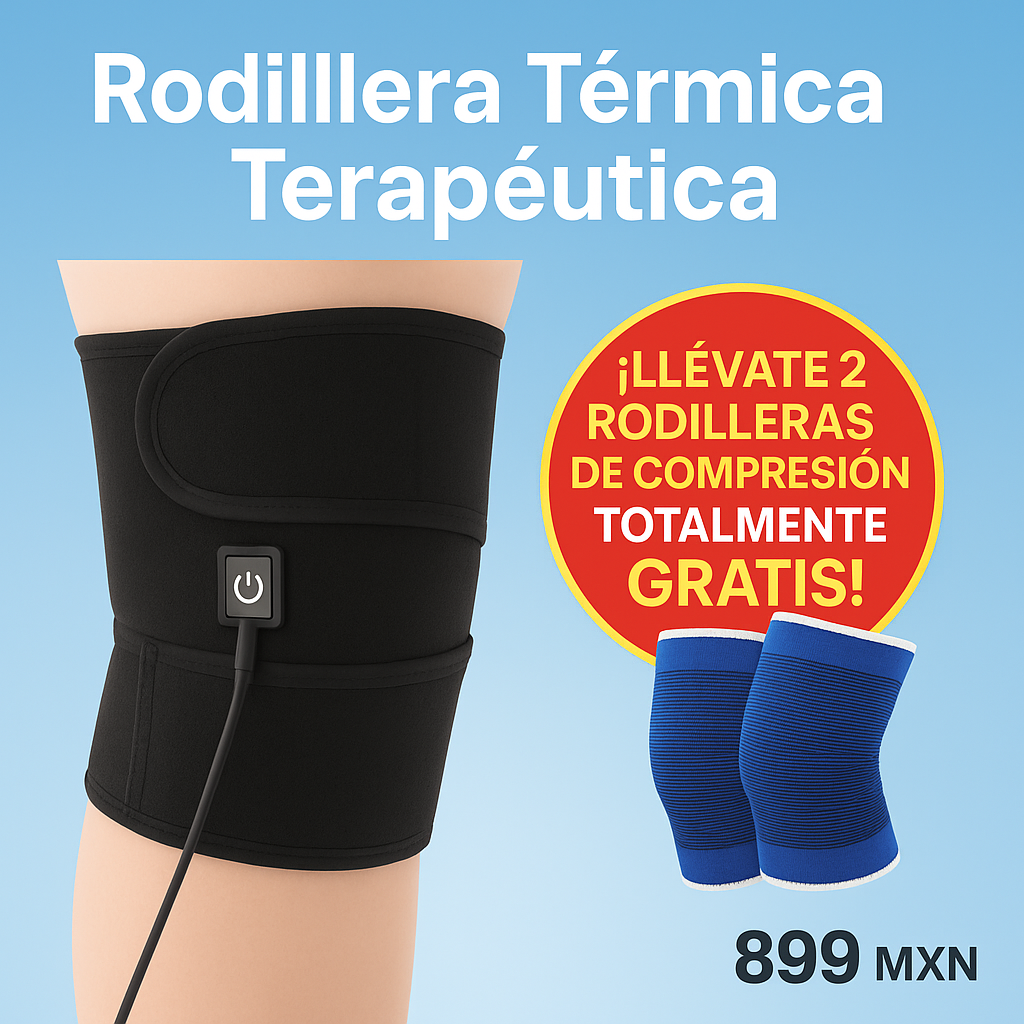 RODILLERA TÉRMICA TERAPÉUTICA + 2 RODILLERAS DE COMPRESIÓN DE REGALO 🎁