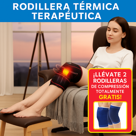RODILLERA TÉRMICA TERAPÉUTICA + 2 RODILLERAS DE COMPRESIÓN DE REGALO 🎁