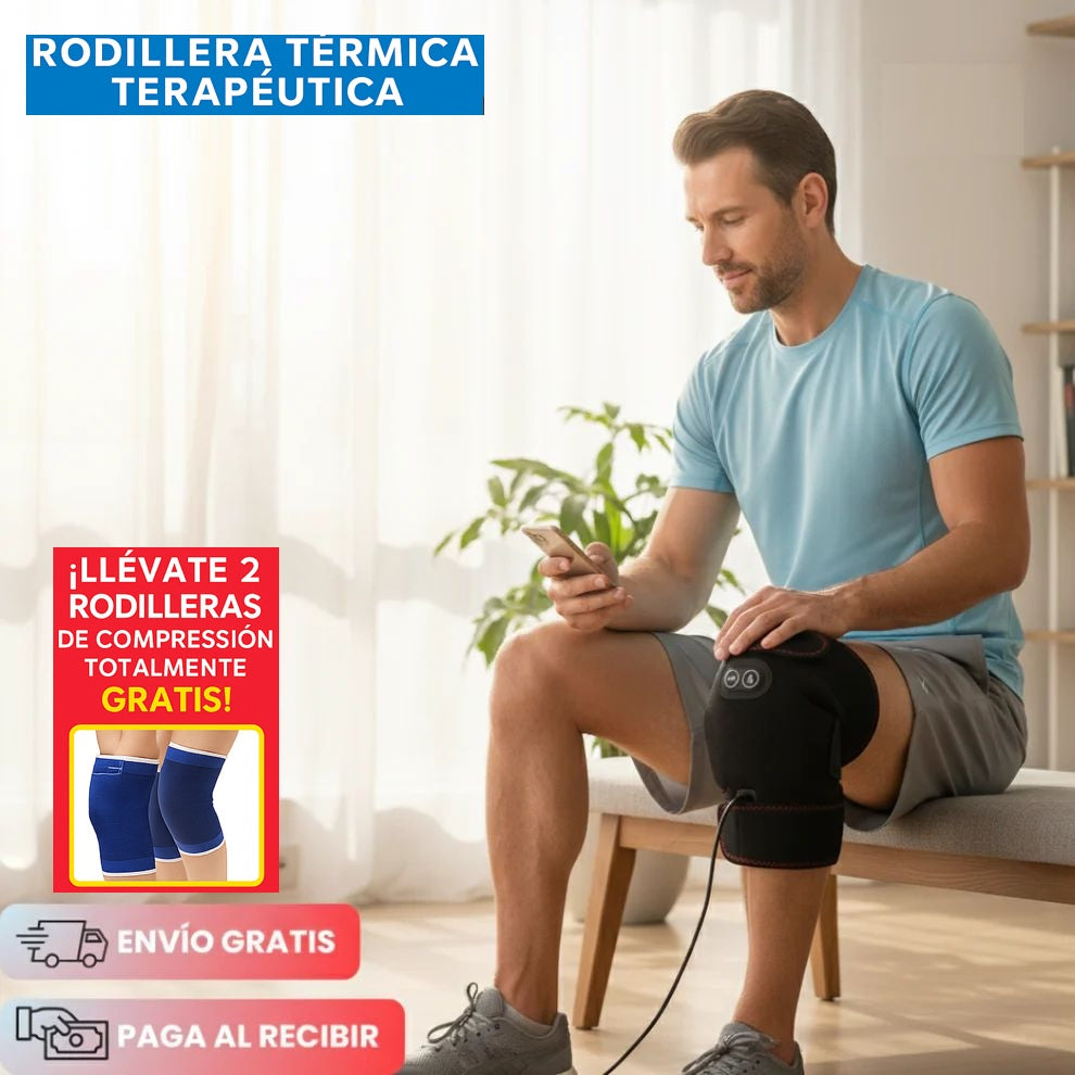 RODILLERA TÉRMICA TERAPÉUTICA + 2 RODILLERAS DE COMPRESIÓN DE REGALO 🎁