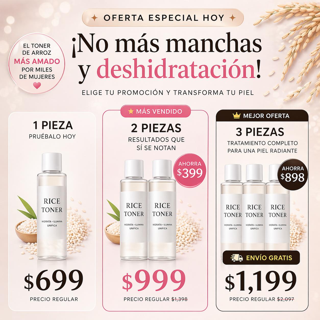 Skin Care Coreano Rice Toner